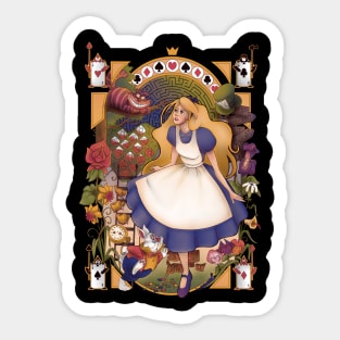 Wonderland Nouveau Sticker